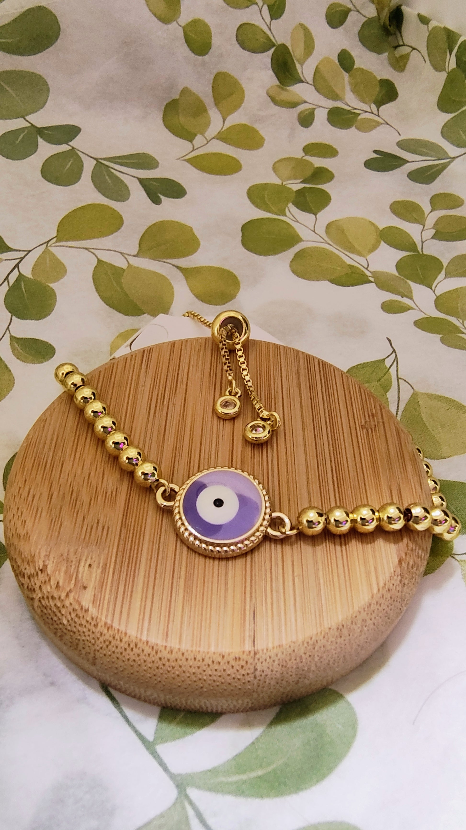 PURPLE EVIL EYE BRACELET