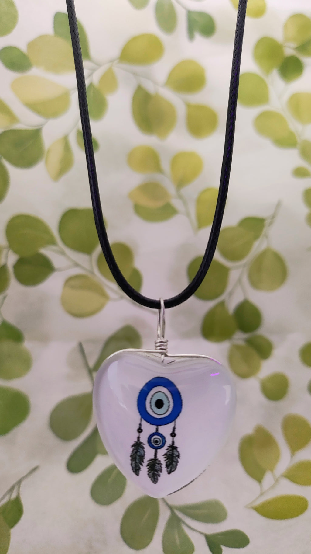 HAMSA NECKLACE GLASS