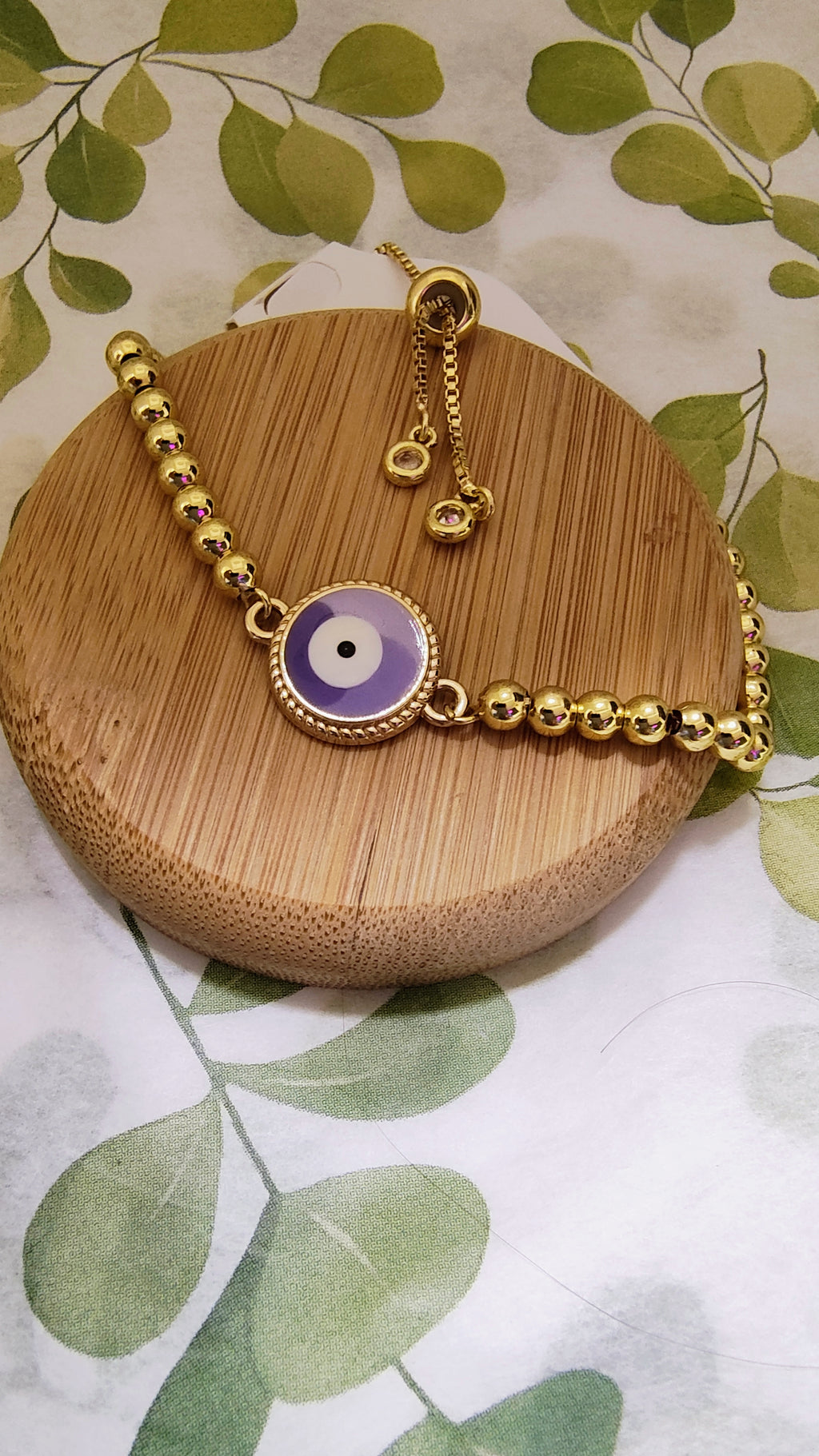 PURPLE EVIL EYE BRACELET